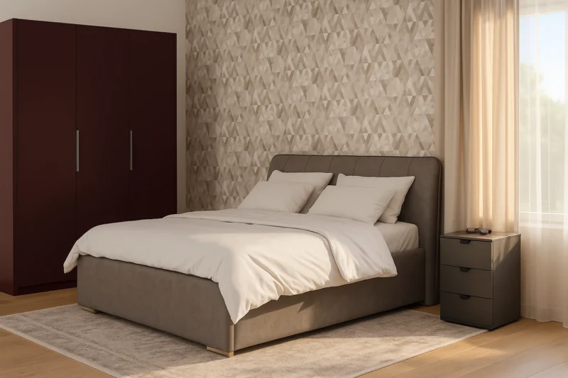 Krevet FRANC sa zaobljenim uzglavljem i prostorom za odlaganje